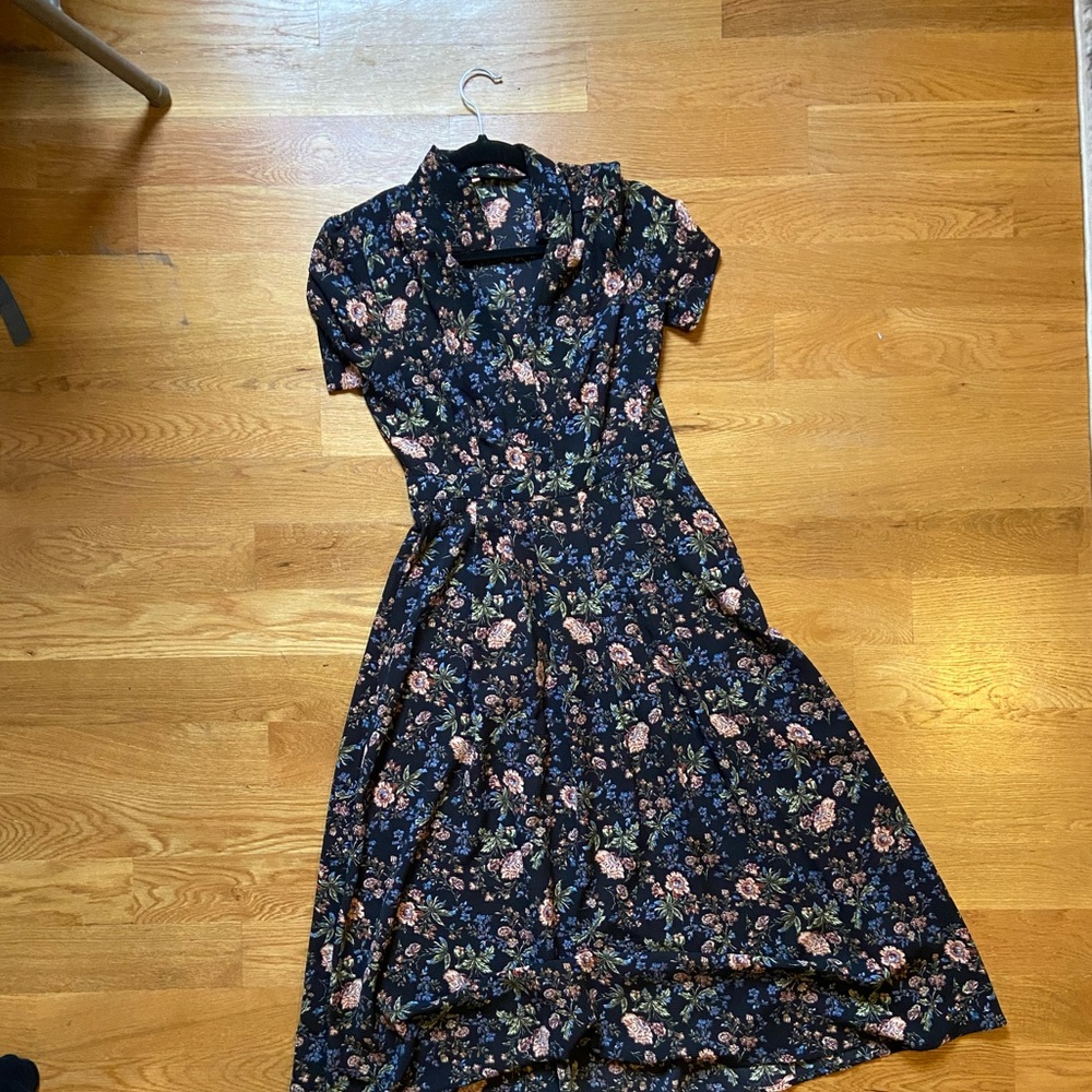 Black floral dress Clad&Cloth WORN ONCE